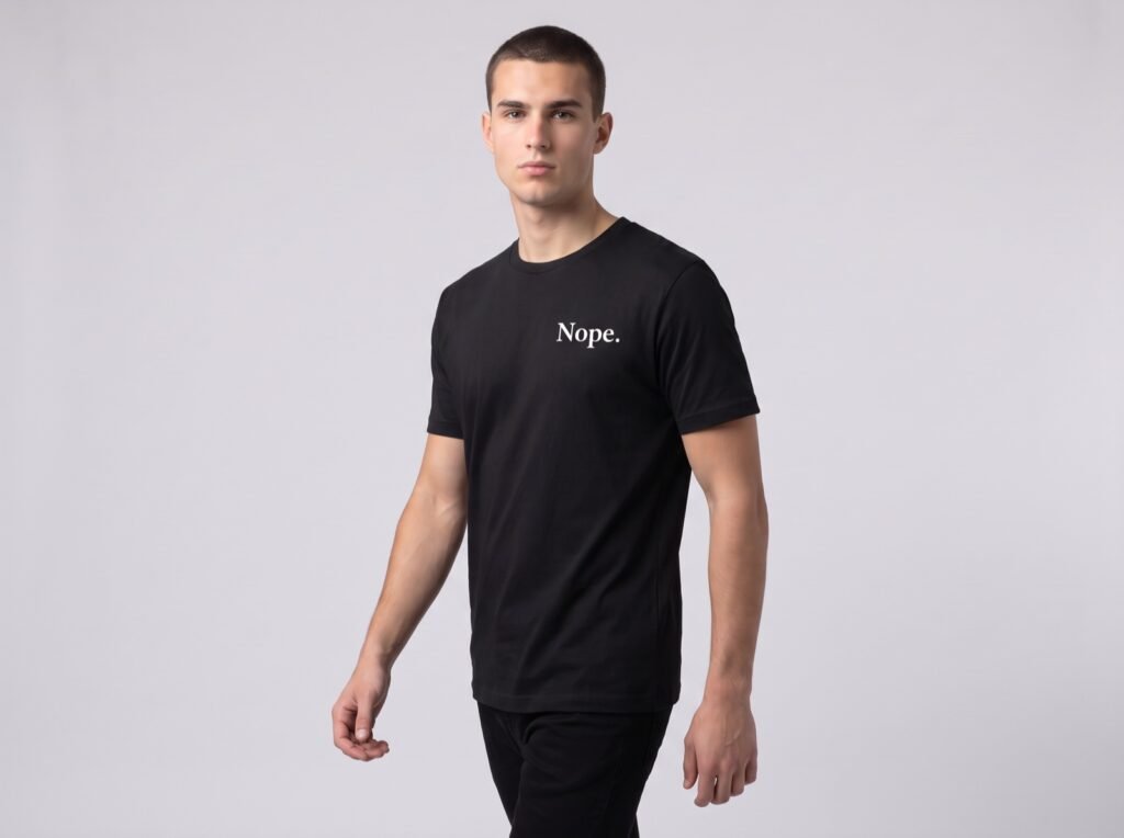 "Nope." tee, front