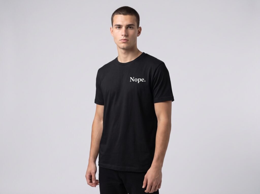 "Nope." tee, front