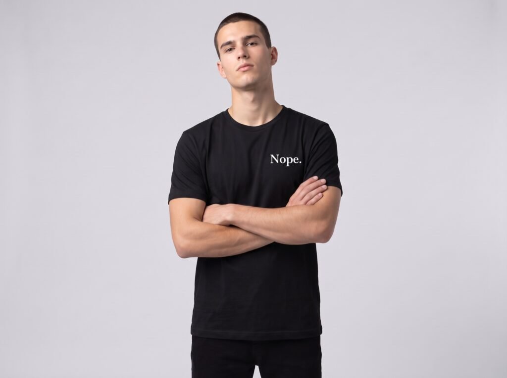 "Nope." tee, front