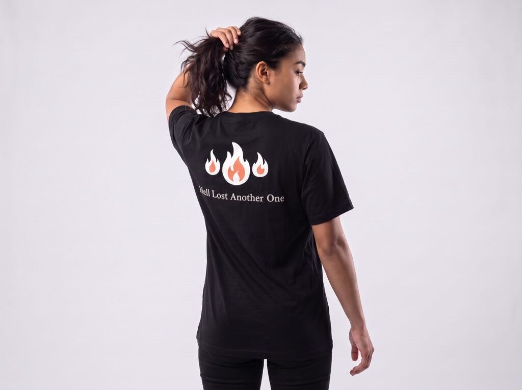 Hell Lost Another One flames back print